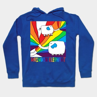 rainbow elephant Hoodie